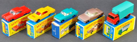 COLLECTION OF X5 ORIGINAL VINTAGE MATCHBOX LESNEY DIECAST MODELS