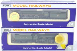 TWO ORIGINAL DAPOL N GAUGE MODEL RAILWAY TRAINSET LOCOMOTIVES