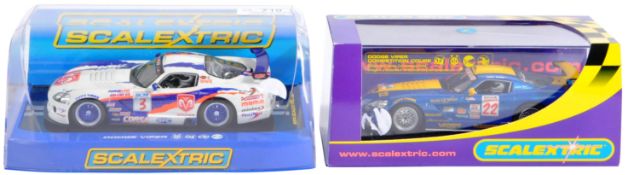 SCALEXTRIC - TWO 1/32 SCALE BOXED SLOT RACING CARS
