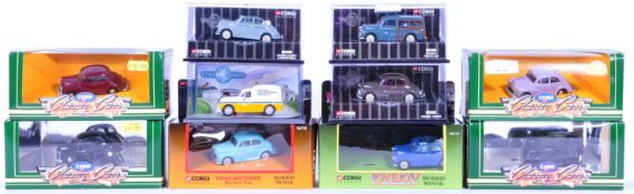 COLLECTION OF ASSORTED CORGI MORRIS MINOR DIECAST CARS