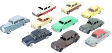 COLLECTION OF X10 VINTAGE DINKY TOYS DIECAST MODEL CARS