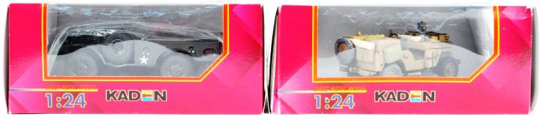 TWO KADEN MADE 1/24 SCALE DIECAST MILITARY MODELS