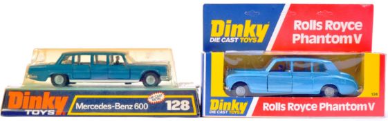 TWO ORIGINAL VINTAGE DINKY TOYS DIECAST MODEL CARS