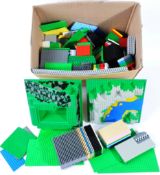 LARGE COLLECTION OF ASSORTED LEGO BRICKS AND BASE PLATES