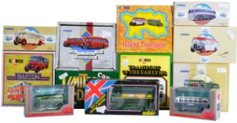 COLLECTION OF BOXED CORGI & EFE DIECAST MODEL BUSES