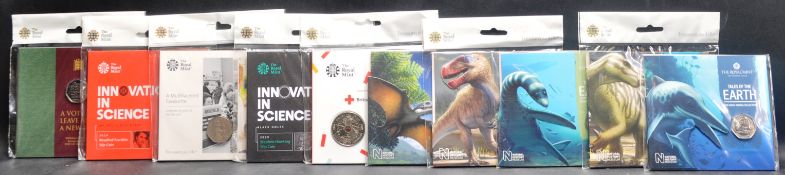 THE ROYAL MINT - COLLECTION OF £5 PRESENTATION UNCIRCULATED COINS