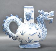 19TH CENTURY BLUE AND WHITE DRAGON TEAPOT