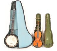 COLLECTION OF THREE VINTAGE 20TH CENTURY MUSICAL INSTRUMENTS