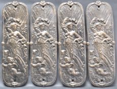 FOUR CAST IRON DOOR PLAQUES