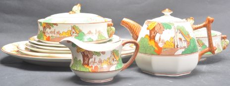 1930'S ART DECO PALISSY WARE DINNER SERVICE