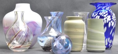 COLLECTION OF STUDIO ART VASES BY CAITHNESS