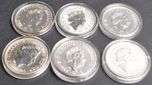 COINS - COLLECTION OF 1OZ SILVER PROOF / UNCIRCULATED