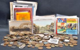 COLLECTION OF ASSORTED EPHEMERA & COINS