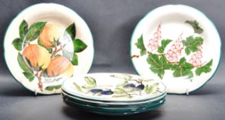 GROUP OF EIGHT WEMYSS FOR THOMAS GOODE CERAMIC PLATES
