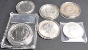 COINS - COLLECTION OF 1OZ SILVER PROOF / UNCIRCULATED