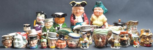 LARGE GROUP OF CERAMIC CHARACTER JUGS
