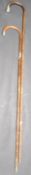 TWO 20TH CENTURY BAMBOO WALKING STICKS