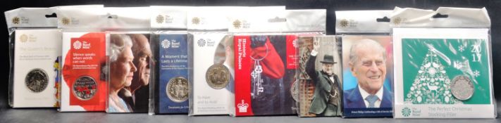 THE ROYAL MINT - COLLECTION OF £5 PRESENTATION UNCIRCULATED COINS