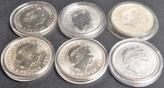 COINS - COLLECTION OF 1OZ SILVER PROOF / UNCIRCULATED