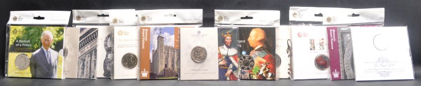 THE ROYAL MINT - COLLECTION OF PRESENTATION £5 COINS
