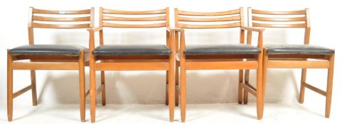 SET OF 1960'S RETRO TEAK DANISH INFLUENCE DINING CHAIRS