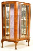 MID 20TH CENTURY VINTAGE WALNUT DISPLAY CABINET