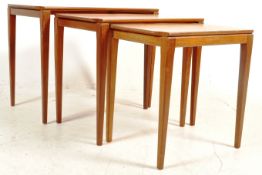 RETRO VINTAGE 20TH CENTURY TEAK WOOD NEST OF TABLES