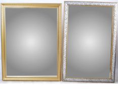 LARGE REPRODUCTION GILT MIRROR WITH OTHER