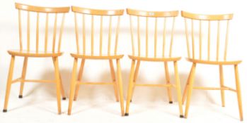 FOUR VINTAGE MID 20TH CENTURY ERCOL STYLE CHAIRS AND TWO ERCOL DINING CHAIRS