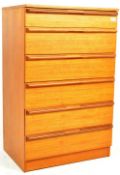 AVALON - BRITISH MODERN DESIGN - RETRO VINTAGE MID 20TH CENTURY TEAK WOOD UPRIGHT CHEST OF DRAWERS