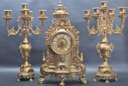 FRENCH EMPIRE STYLE GARNITURE MANTEL CLOCK