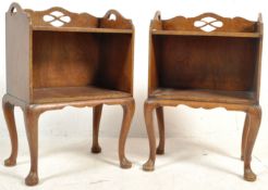 PAIR OF GEORGE III REVIVAL BEDSIDE CABINETS