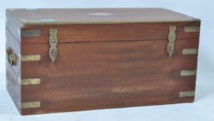 19TH CENTURY VICTORIAN MAHOGANY AND BRASS TEA CADDY