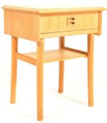 CIRCA 1980’S LIGHT OAK DANISH INSPIRED BEDSIDE CABINET / TABLE