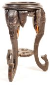 EARLY 20TH ORIENTAL INDIAN ELEPHANT PLANT STAND