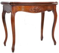 19TH CENTURY FRENCH WALNUT CARD / GAMES TABLE
