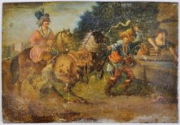 19TH CENTURY ITALIAN OIL ON COPPER PANEL PAINTING