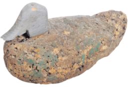 CORK AND CARVED WOOD FOLK ART DECOY DUCK