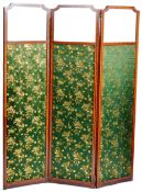 EDWARDIAN THREE PANEL FOLDING SCREEN