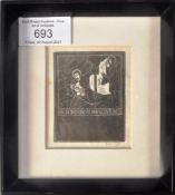 ERIC GILL (1882-1940) - EARLY 20TH CENTURY INTAGLIO 'NATIVITY IN CAVE'