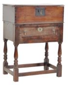 17TH CENTURY OAK BIBLE BOX ON STAND