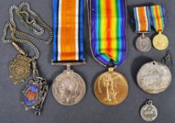 WWI FIRST WORLD WAR MEDAL PAIR & EFFECTS - ROYAL NAVY