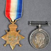 WWI FIRST WORLD WAR MEDAL PAIR - PRIVATE IN WEST RIDING REGIMENT