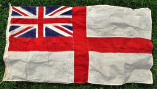 LARGE WWII SECOND WORLD WAR ROYAL NAVY ENSIGN FLAG