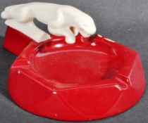 JAGUAR - UNUSUAL VINTAGE 20TH CENTURY CERAMIC ASHTRAY