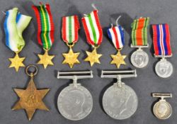 WWII MEDAL GROUP & COLLECTION OF MINIATURE MEDALS
