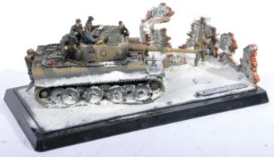 WWII SECOND WORLD WAR - DIORAMA OF A GERMAN TIGER TANK IN SNOW