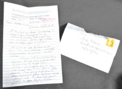 THE GREAT TRAIN ROBBERY - RONNIE BIGGS HANDWRITTEN LETTER FROM HMP BELMARSH