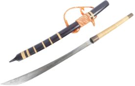 20TH CENTURY BURMESE DHA SWORD AND SCABBARD