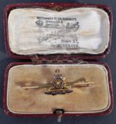 WWII SECOND WORLD WAR INTEREST ROYAL ARTILLERY SWEETHEART BROOCH